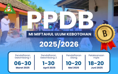 Penerimaan Peserta Didik Baru (PPDB) MI Miftahul Ulum Kebotohan 2025