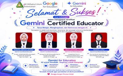 Selamat dan Sukses! Empat Guru MI Miftahul Ulum Kebotohan Raih Sertifikat Gemini Certified Educator